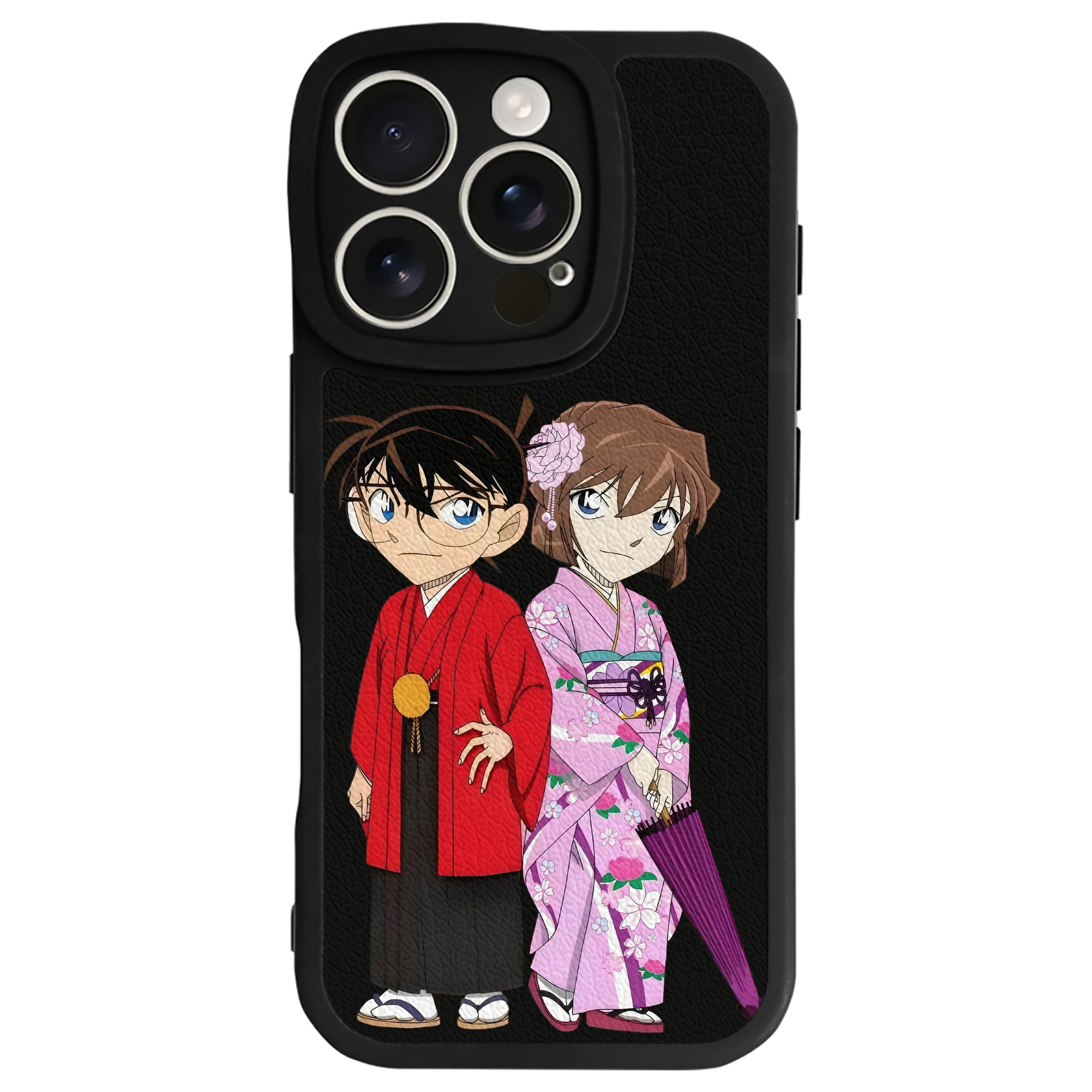 （画像用） 名探偵コナン 江戸川 コナン Detective Conan Conan Edogawa 【iPhone 16シリーズ対応】シリコンスマホケース（レザー調） 材質：シリコン